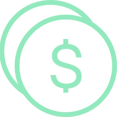 dollars icon green dollars