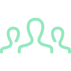 people icon green group coaching